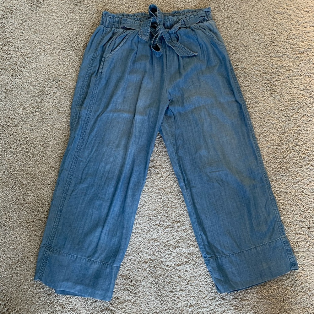 Jean Cotton Bottoms, Paperbag Waist - Size Large